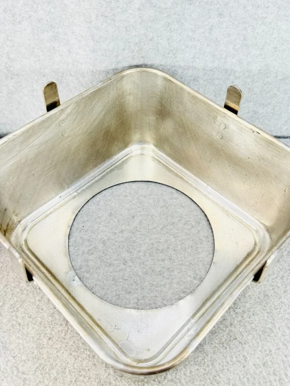 Worthmore Square Angel Food Cake Pan w Legs Aluminum Vintage 2 Piece 9x9x4